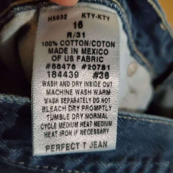 Tommy Hilfiger Jeans Womens Size 16 Blue Perfect T Straight Leg Denim - Picture 3 of 11